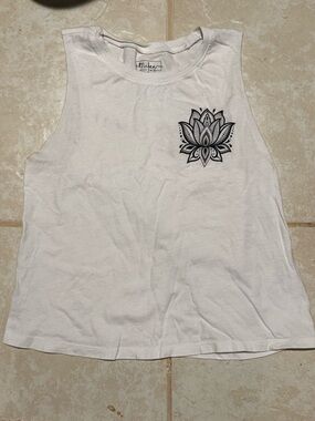 Miken White Tank with Black Lotus - small